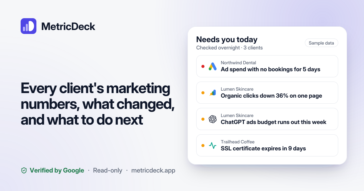MetricDeck screenshot 1 of 1